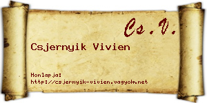 Csjernyik Vivien névjegykártya