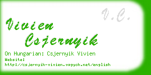 vivien csjernyik business card